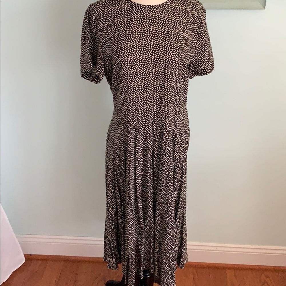 Black, cream Polka dot dress,  H&M 14